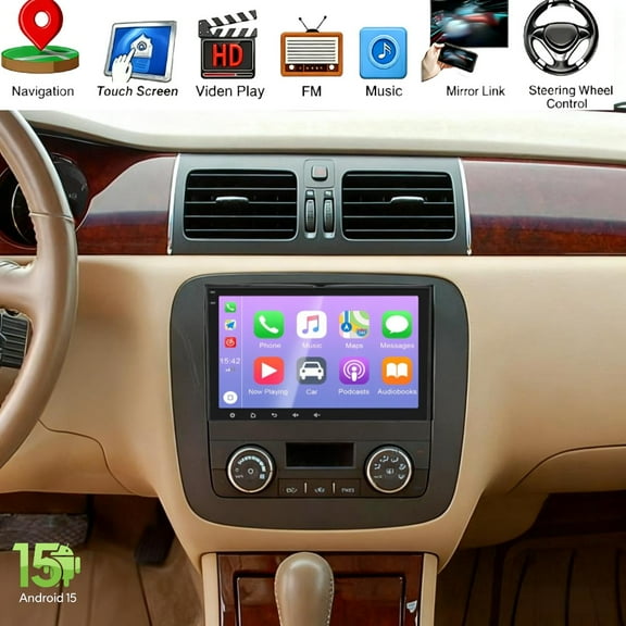 Molaner Android Car Radio for Buick Lucerne 2006-2011 8 inch Touch Screen Fit for Wirelss Carplay Android Auto GPS Navigator Wifi, 2+32G