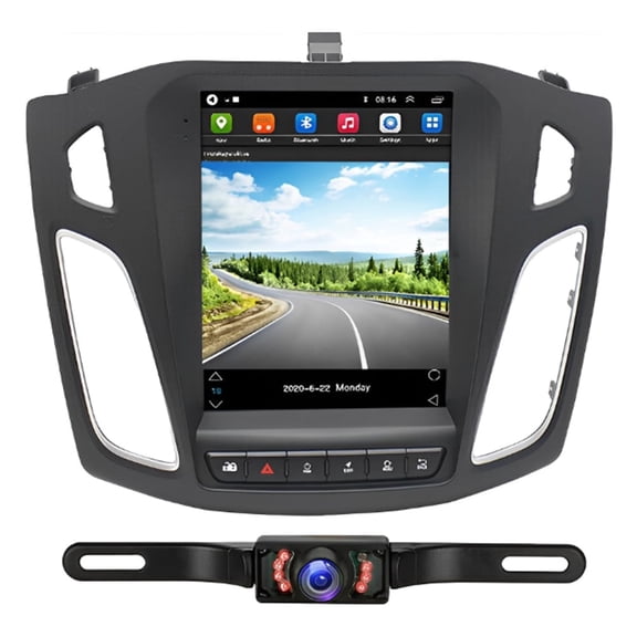 Corfhy Android Car Stereo Radio for Ford Focus 2012-2018, Vertical 9.7" HD IPS Touch Screen Bluetooth Radio with Mirror Link GPS Navigation Wifi FM Radio SWC, 2+32G