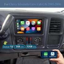Molaner Car Radio for Chevy Silverado Crew Cab C/K 2003-2006 Android 13 Fit for Wireless CarPlay/Android Auto, 7" Touch Screen/GPS Navigation/Bluetooth/FM, 2 32G