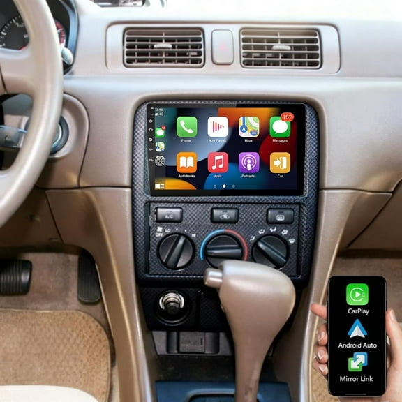 Molaner Car Radio Stereo Android 15 for Toyota Camry 1997-2001 Fit for CarPlay Android Auto, 10.1" Touch Screen Car Radio Bluetooth, WiFi, 4+64G