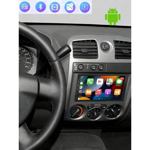 Molaner Car Radio for Chevy Colorado 2004-2012 Android 13 Fit for Wireless CarPlay/Android Auto, 7" Touch Screen/GPS Navigation/Bluetooth/FM, 2+32G