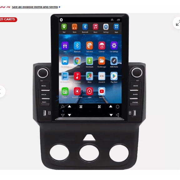 Molaner Car Stereo Radio for Dodge RAM 2013-2019, Android 14 Head Unit for Ram, 9.7 inch IPS Touch Screen Wireless CarPlay/Android Auto Bluetooth WiFi, 4+64GB