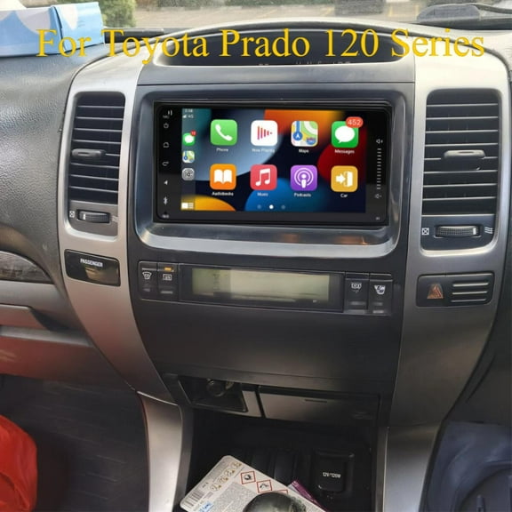 Molaner Car Stereo Radio Upgrade for Toyota Prado 120 Series 7" Android 15 Fit for Wireless Carplay & Android Auto with DSP WiFi GPS Navigation Bluetooth SWC, 2+32G