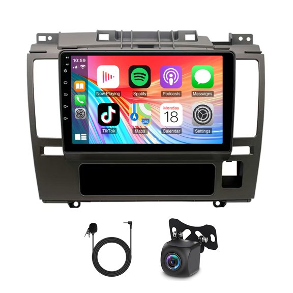 Corfhy Car Stereo Radio for Versa MK1 2007-2011,2+32GB Android 14 Car in-Dash Navigation GPS Unit with Wireless Carplay Android Auto GPS WiFi Mic Backup Camera