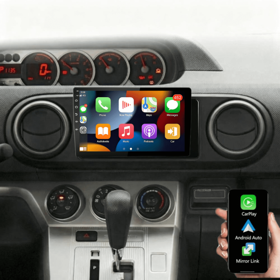 Corfhy Car Stereo Upgrade for Scion xB 2008-2015 Fit for Wireless Carplay Android Auto, 10.1" Bluetooth Touchscreen Navigation Multimedia Player GPS 4Croe Head Unit, 4+64G