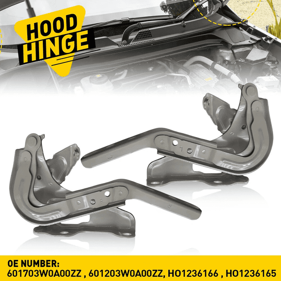 Molaner Front Left Right Hood Hinge Set Compatible with Honda HR-V 2023-2025, Replace 601703W0A00ZZ, 601203W0A00ZZ, HO1236166, HO1236165