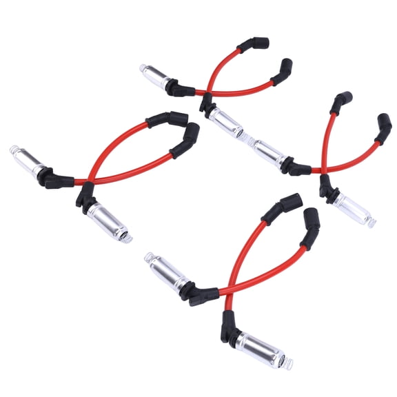 Corfhy Spark Plug Wire Set,Red Jacket,Multi-Angle Boot Angle,10mm Diameter,11 inch Length,Compatible with Chevy LS1 Vortec GM LS LT LSX LQ9 Pickup SUV Replaces 32829, 79205