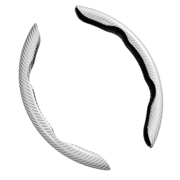 Molaner Steering Wheel Covers, 2Pcs Carbon Fiber Anti-Skid Clip on Car Steering Wheel Cover Protector for Most Cars Trucks SUVs