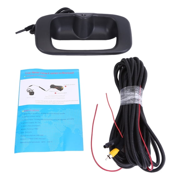 Corfhy Tailgate Handle Backup Camera Set for Chevrolet Silverado GMC Sierra Classic Tailgate Reversing Rear View Back Up Camera RCA Plug, Replaces 15228539