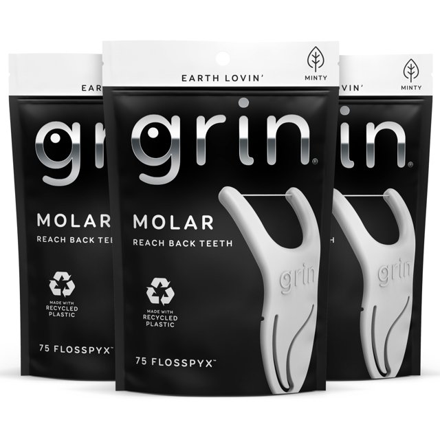 Molar Flosspyx Floss Picks 75 Count Dental Flossers Minty Flavor