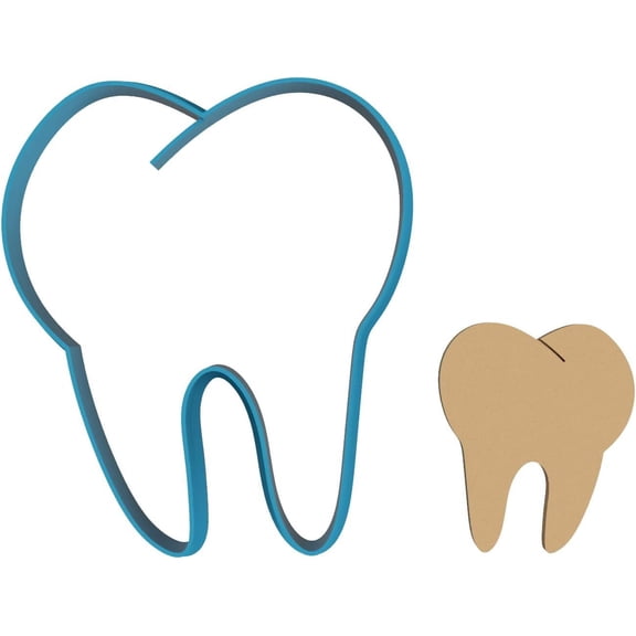 Molar Tooth Cookie Cutter - Dentist Dental Hygiene Oral Mouth Cavity Clean (0038) (3 Inch)