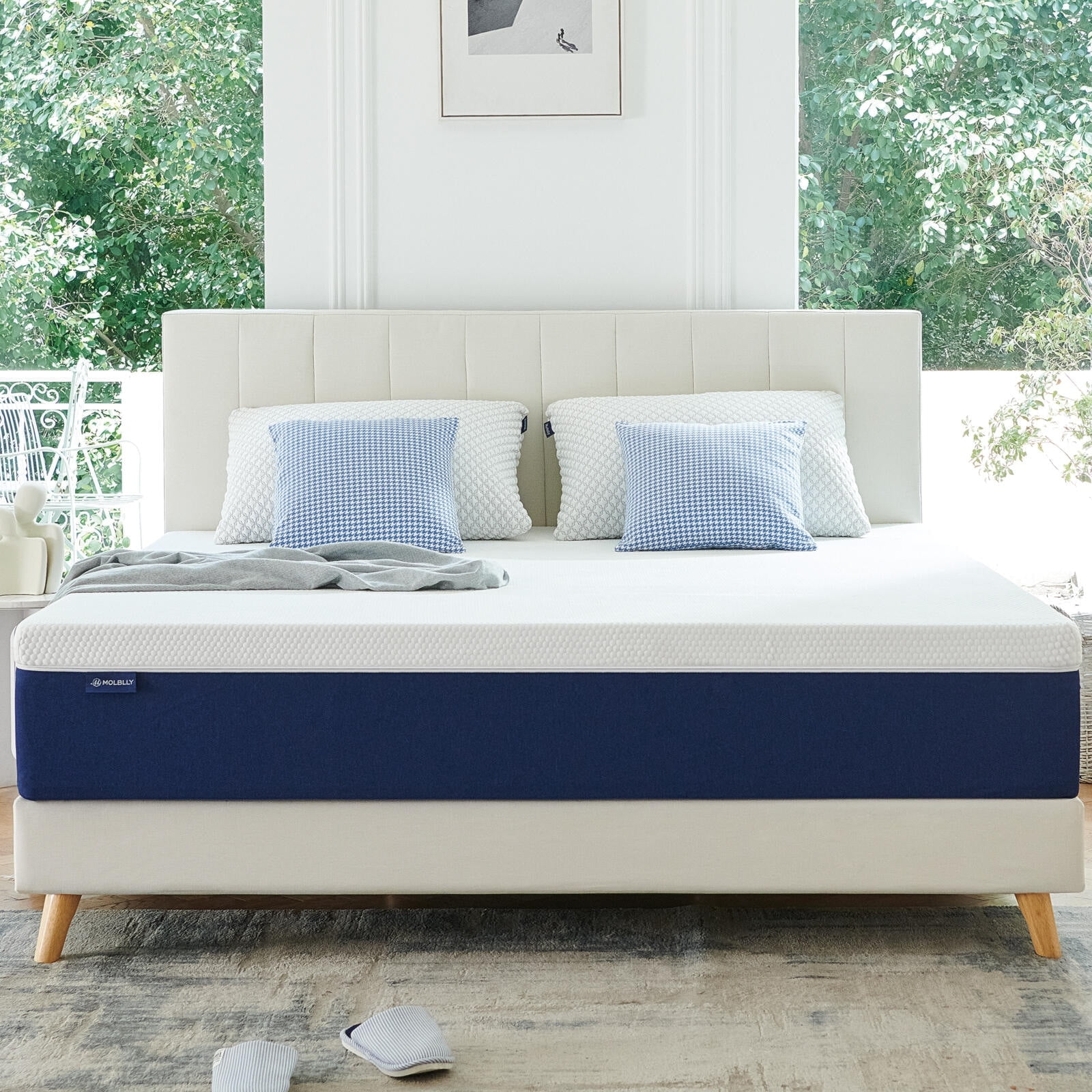 Molblly Crduf 12 inch Cooling Memory Foam Mattress for Good Sleep