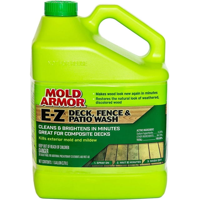 Mold Armor EZ Deck and Fence Wash, 1 Gallon, Restores Natural Look, No