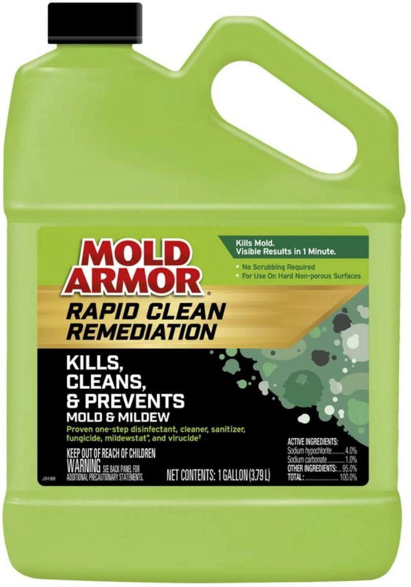 Mold Armor FG591 Mold and Mildew Remover, 1 Gallon (Pack of 4)