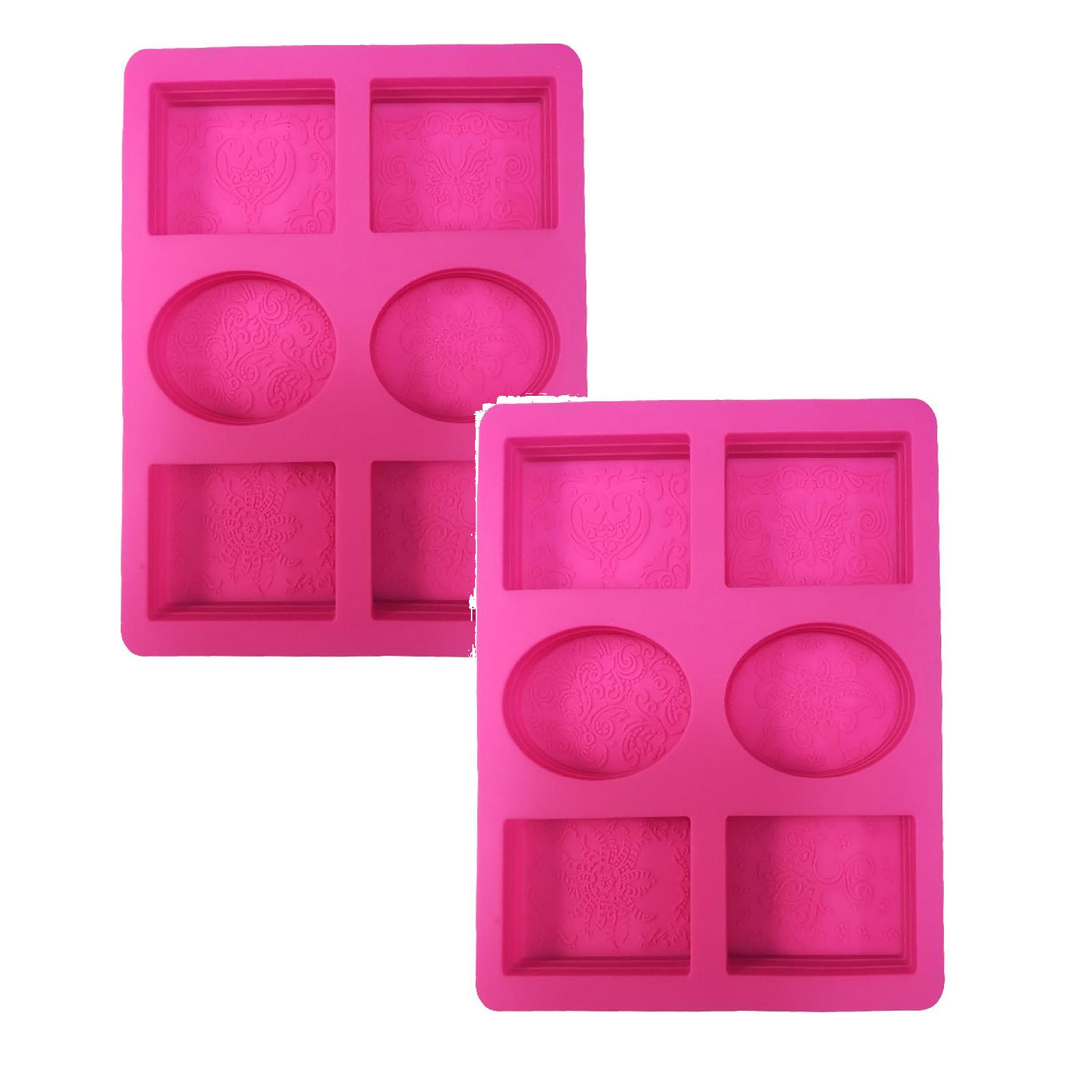 Mold Making Silicone 6 Even Rectangular Oval Silicone Hand Soap Mould