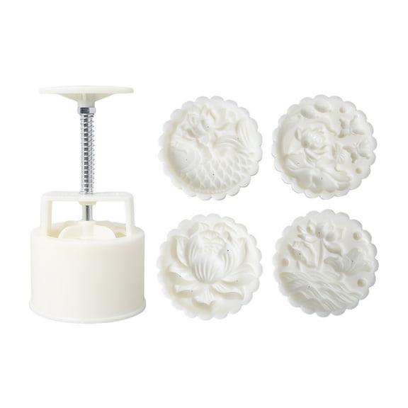 Mold Mid-Autumn Festival Hand-Pressure Flower Cake Mould Decoration Press Moulds Or 200g