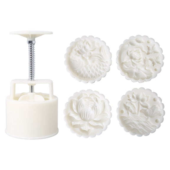 Mold Mid-Autumn Festival Hand-Pressure Flower Cake Mould Decoration Press Moulds Or 200g