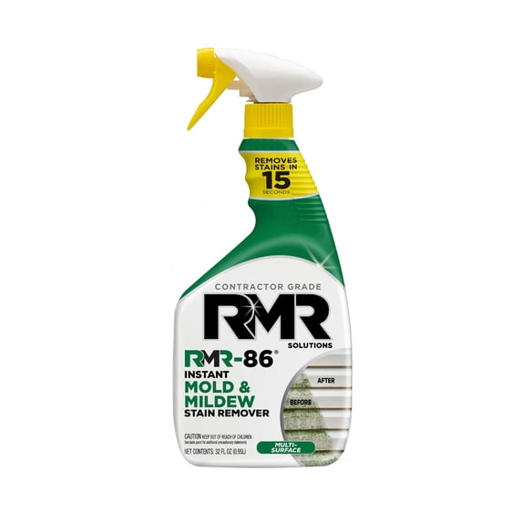 Mold & Mildew Stain Remover by RMR-86, 32 fl oz – Contractor Grade Instant Cleaner for Bathroom, Shower, Tile & Grout