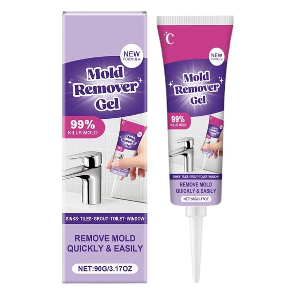 Mold Remover Gel, Powerful Deep Cleaning Gel Instantly Remove Mildew Stains for Washing Machine Bathroom Tile
