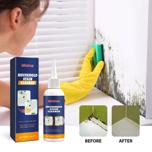 Mold Remover Gel, Powerful Mildew Cleaning Gel For Bathroom Tiles Walls Doors Grout And Crevices, Long Lasting Stain Remover With Deep Penetrating Formula For Household Cleaning