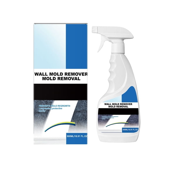Mold Remover Spray, Fast Acting Stain Elimination, 16.9 fl oz 1 Pack Trigger Sprayer, for Household Walls Bathroom Kitchen Shower Tile Baseboard to Remove Existing Mold Stains and Prevent Mold Regrow