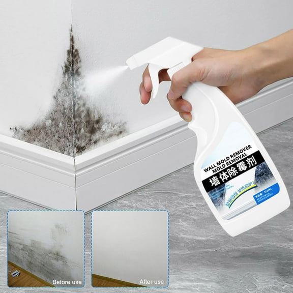 Remover Spray for Walls and Tiles | 500ml Household Mildew Cleaner | Fast-Acting Stain Remover for Bathroom, Grout, Seams | Safe Sodium Hypochlorite Formula | 1 Bottle