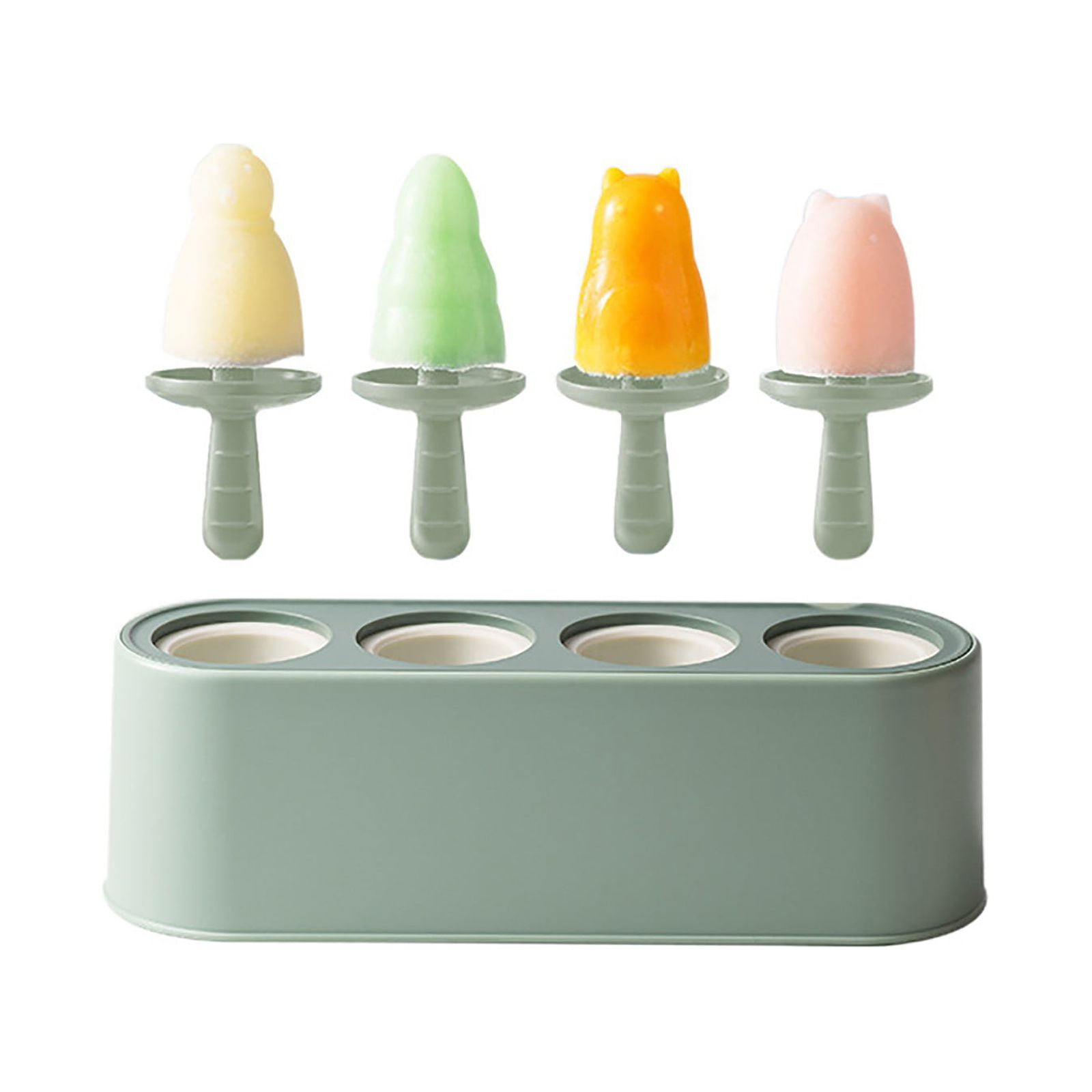 Mold Set 4 Pieces Homemade Silicone Maker Kid Easy Release Ice Cream
