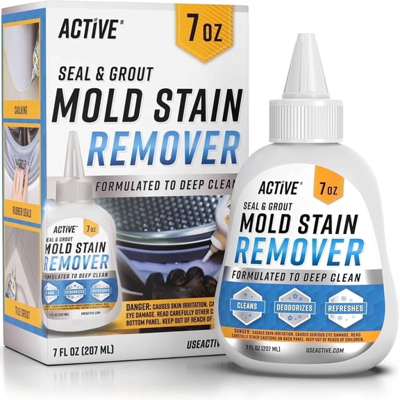 Active Mold Stain Remover Gel, Heavy Duty Solution for Washing Machine Seals and Bathroom Cleaner, 7 fl oz, 1 Count