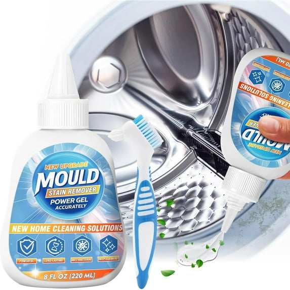 Mold Stain Remover Gel, Heavy Duty Washing Machine Cleaner, Multifunctional Stain Remover, Use on Home Sink,Toilet, Washing Machine, Seal Bathroom, Tile Grout Stains (8 Fl oz)