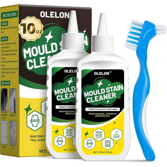 Mold Stain Remover Gel for Washing Machine Cleaner Front Loader Rubber Grout Cleaner Home Stain Removal Gel for Washer Showers Bathroom and Floor Tile - 300ML