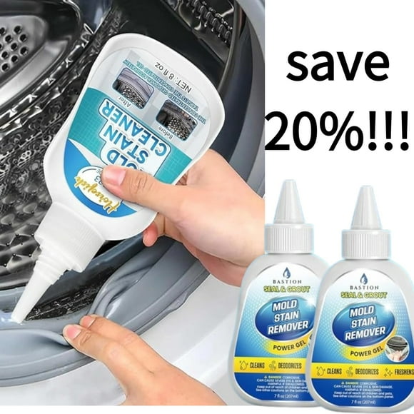 Mold Stain Remover Gel, Washing Machine Gasket Cleaner for Front Loader Washer Rubber Seal Home Stain Removal Gel for Grout, Caulk, Refrigerator, Shower, Bathtub, Bathroom Cleaning Solution