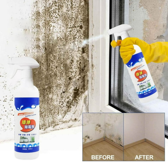 Mold Stain Remover Spray | Instant Deep Cleaning Solution for Tiles, Grout, Bathroom & Kitchen | Odor Eliminator - No Scrubbing Needed | Multi-Surface Use | 500ml Bottle
