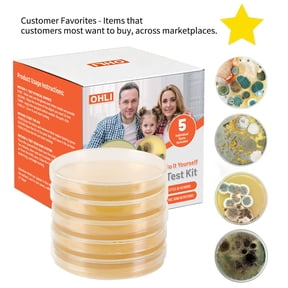 Mold Test Kit for Home Within 5 Individual Tests,Test HVAC,Home Surfaces,Indoor Air Quality Testing Kits,Skin Test,DIY Black Mold Detector Testing kit,Mold Identification Guide-Free Lab Analysis