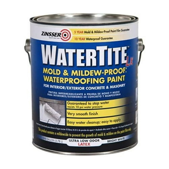 Zinsser Mold and Mildew Paint Mold Kill Primer - Waterproof Latex-Based - 1 gal, White