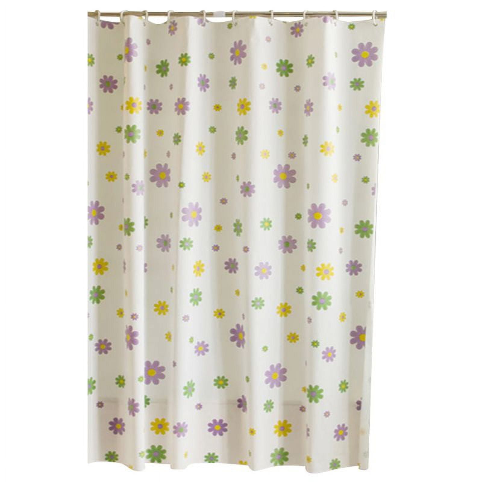Mold and Mildew Resistant Shower Curtain with hooks 71 Inches by 79