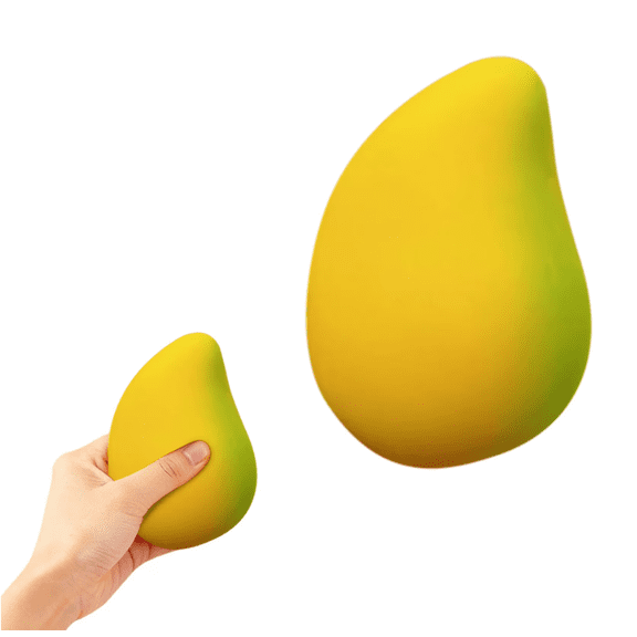 Mango shaped slow rebound squishy squeeze fidget toy, soft sensory decompression accessory easing anxiety & inner tension, portable squeeze gadget for daily leisure, desktop display and gift