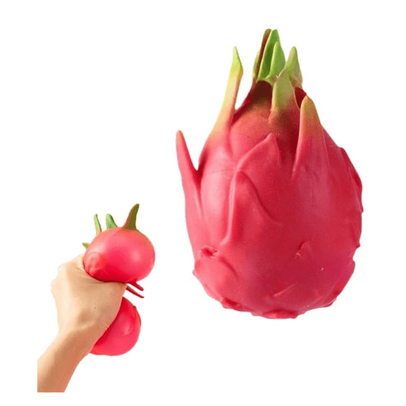 Dragon fruit shaped slow rebound squishy squeeze fidget toy, soft sensory decompression accessory easing anxiety , portable squeeze gadget for daily leisure, desktop display and holiday gift use