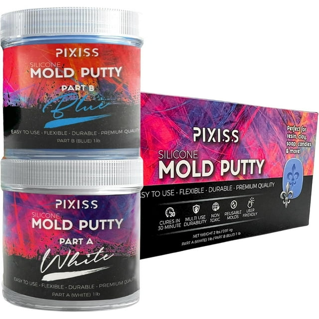 Moldable Putty 2 lbs Silicone Mold Making Kit For Creating Casting Molds for Soap Making