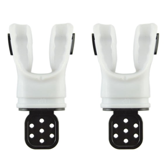 Moldable Scuba Diving Regulator Mouthpiece, Silicone Bite Piece with Anti-Leak Design, Customizable Fit for Standard Regulators, 2 Pack(White)
