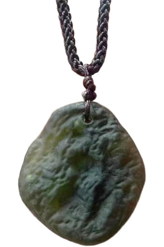 Moldavite Crystal Necklace,Czech Meteorite Tektite Raw Rough Meteorite Necklace,Green