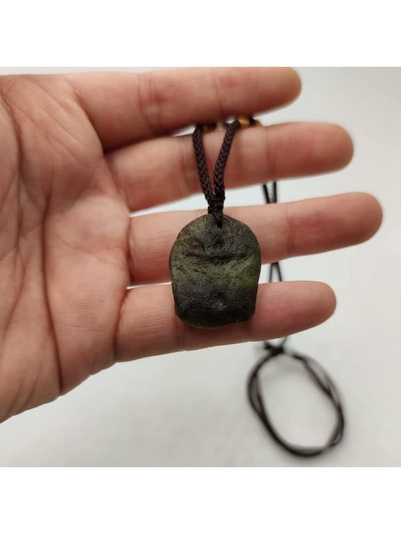 Moldavite Crystal,Raw Czech Meteorite Certified Stone Necklace