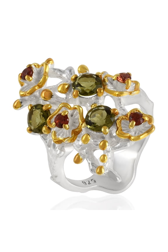 Moldavite Gemstone Ring