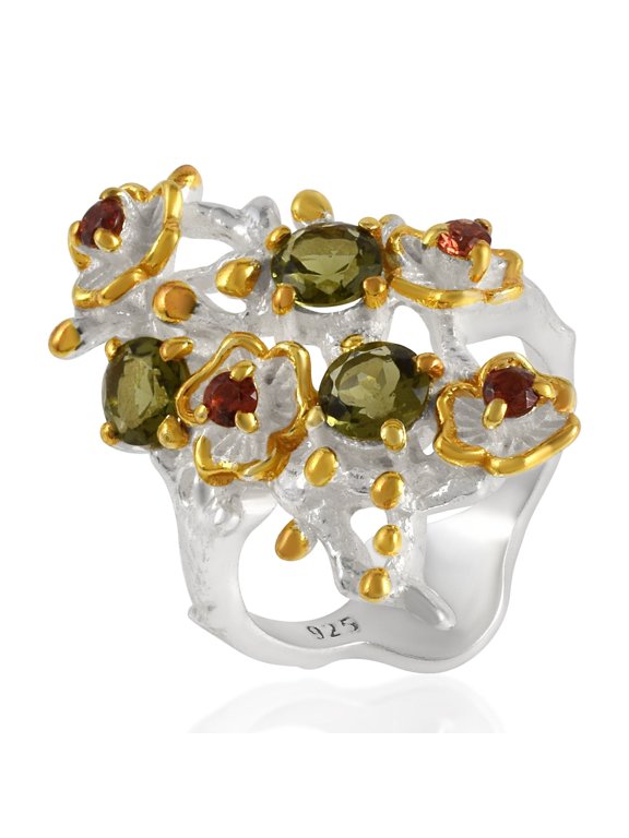Moldavite Gemstone Ring