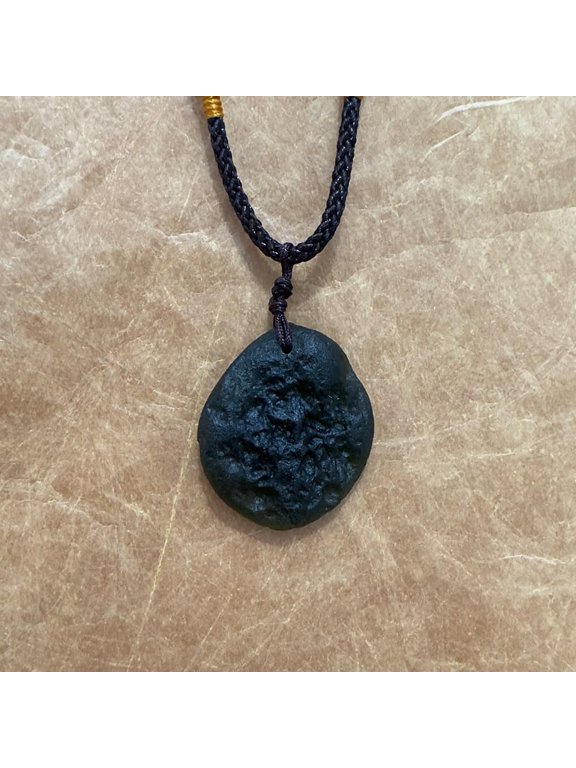 Moldavite Jewelry Necklace,Raw Czech Meteorite Tektite Necklace,Moldavite Green