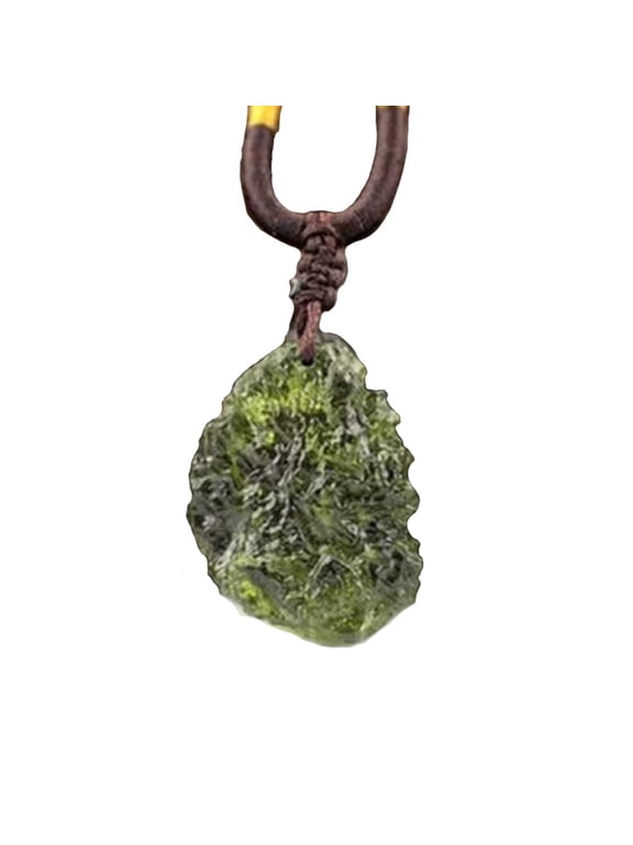Moldavite Meteorite Pendants Fall Rough Gemstone Rope Meteorite Necklace
