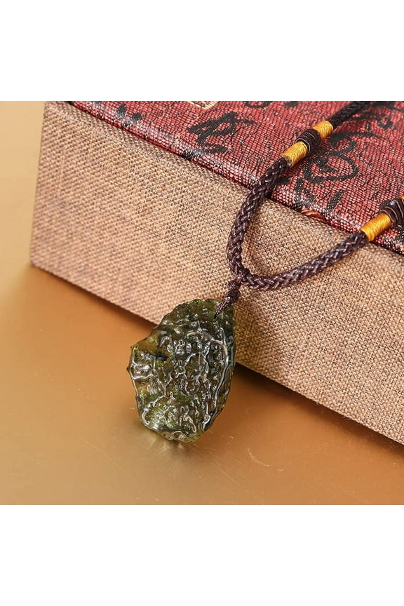 Moldavite Pendant  Meteorite Raw Pendant Crystal Stone Pendant