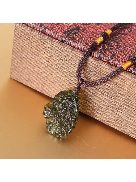 Moldavite Pendant Meteorite Raw Pendant Crystal Stone Pendant