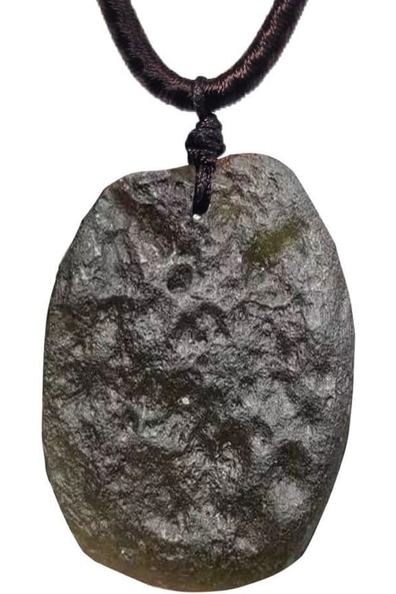 Moldavite Raw Stone Necklace,Meteorite Healing Crystals And Stone Necklace,Irregular Shape For Each