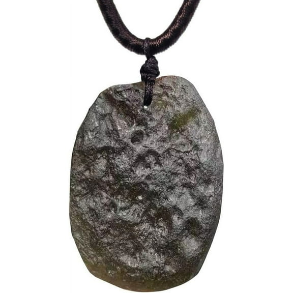 Moldavite Raw Stone Necklace,Meteorite Healing Crystals And Stone Necklace,Irregular Shape