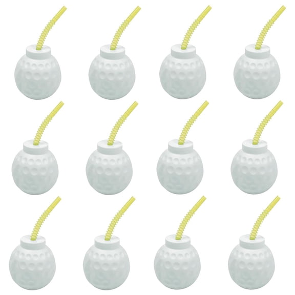 Molded 14 oz Golf Molded Plastic Cups (Set of 12), Golf Party Favors and Drinkware